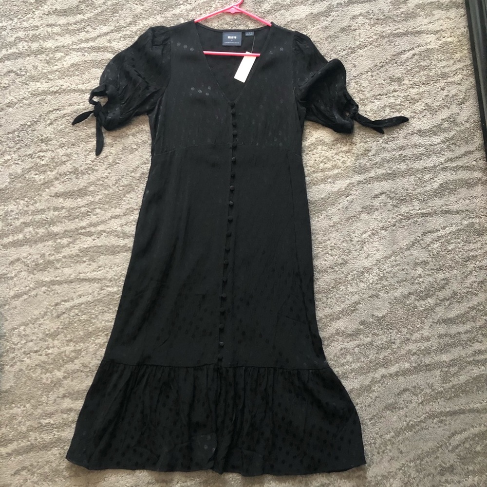 Anthropologie Black Midi Dress